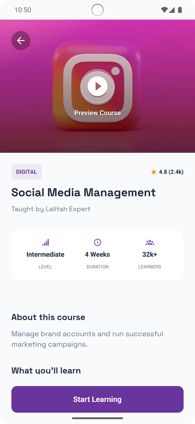 Sabi Android App Light Mode